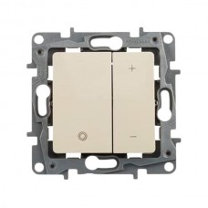 Выключатель с опцией светорегулирования Legrand нажимной - 400 Вт серии Etika. Цвет Слоновая кость.