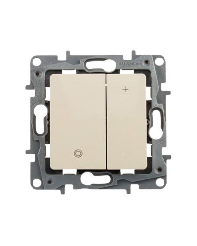 Выключатель с опцией светорегулирования Legrand нажимной - 400 Вт серии Etika. Цвет Слоновая кость.