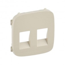 Панель лицевая Legrand двойных аудио розеток серии Valena-Allure. Цвет Слоновая кость.