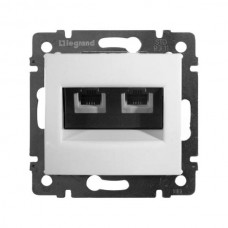 Розетка 2xRJ11 Legrand серии Valena. Цвет Белый.