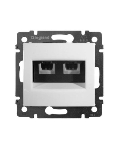 Розетка 2xRJ11 Legrand серии Valena. Цвет Белый.