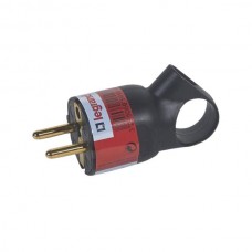 Вилка Legrand 2К+З 16A серии Elium. Цвет Черный.