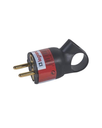 Вилка Legrand 2К+З 16A серии Elium. Цвет Черный.