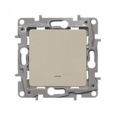 Выключатель Legrand одноклавишный с подсветкой - 10 A - 250 В~ серии Etika. Цвет Слоновая кость.