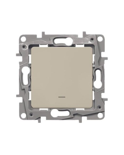 Выключатель Legrand одноклавишный с подсветкой - 10 A - 250 В~ серии Etika. Цвет Слоновая кость.