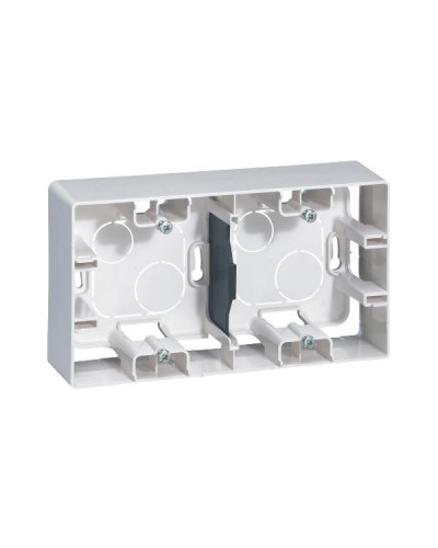 Коробка накладная Legrand 2 поста серии Etika. Цвет Белый.