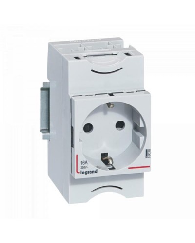 Розетка Legrand на ДИН-рейку - 10/16 A - 250 В~ - 2К+З - немецкий стандарт. Артикул 04285
