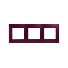 Рамка Legrand 3 поста серии Etika. Цвет Сливовый.