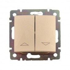 Выключатель управления жалюзи/рольставни Legrand серии Valena. Цвет Слоновая кость.