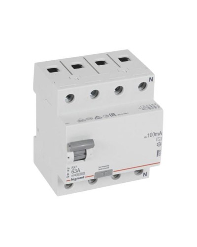 Устройство защитного отключения Legrand УЗО 4 полюса 100mA 25А 4М (AC).