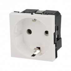 Розетка Legrand 2К+3 с винтовыми зажимами - немецкий стандарт - без шторок - 2 модуля серии Mosaic. Артикул 077210