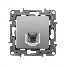 Розетка RJ11 Legrand серии Etika. Цвет Алюминий.