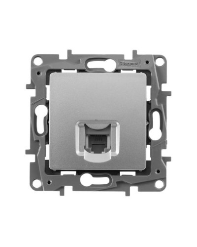 Розетка RJ11 Legrand серии Etika. Цвет Алюминий.