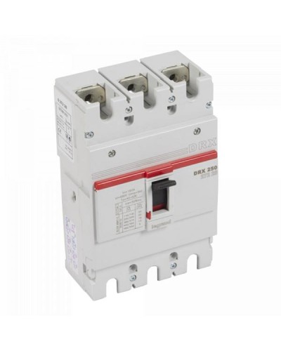 Автоматический выключатель Legrand DRX250, с термомагнитным расцепителем, 160A, 18кА, 3-полюсный. Артикул 027228