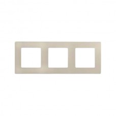 Рамка Legrand 3 поста серии Etika. Цвет Слоновая кость.