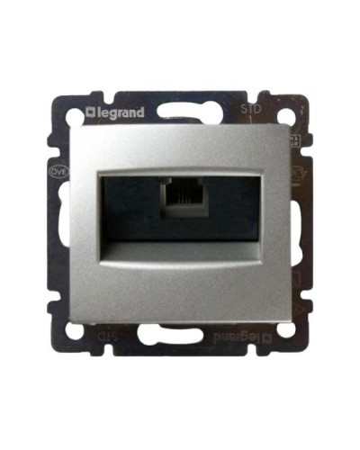 Розетка RJ45 FTP Legrand серии Valena. Цвет Алюминий.