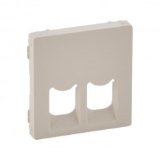 Панель лицевая Legrand розеток 2хRJ11, RJ45 серии Valena-Life. Цвет Слоновая кость.