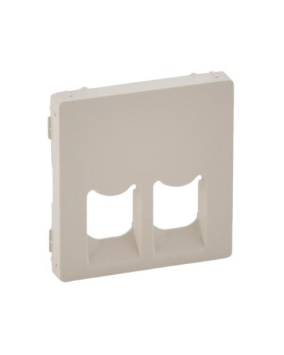 Панель лицевая Legrand розеток 2хRJ11, RJ45 серии Valena-Life. Цвет Слоновая кость.