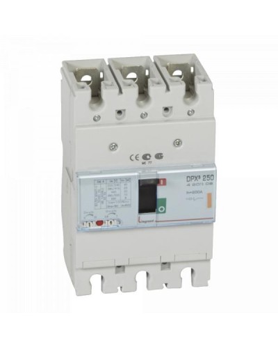 Автоматический выключатель Legrand DPX³ 250 - термомагнитный расцепитель - 25 кА - 400 В~ - 3П - 200 А. Артикул 420208
