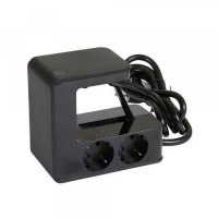 Удлинитель Legrand с креплением на торце стола, черный. Артикул 694812