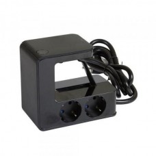 Удлинитель Legrand с креплением на торце стола, черный. Артикул 694812