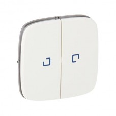 Панель лицевая Legrand 2-клавишная с подсветкой серии Valena-Allure. Цвет Белый.