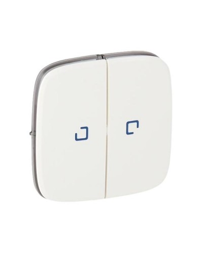 Панель лицевая Legrand 2-клавишная с подсветкой серии Valena-Allure. Цвет Белый.