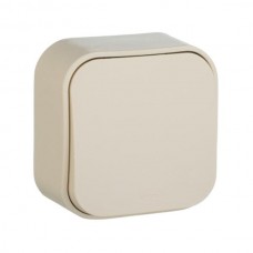 Выключатель Legrand 10 A - 250 B~ IP 20 серии Quteo. Цвет Слоновая кость.