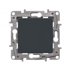 Выключатель Legrand 1-полюсный, 10 А серии Etika. Цвет Антрацит.