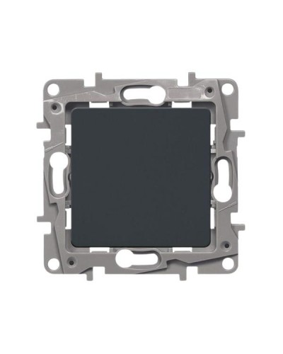 Выключатель Legrand 1-полюсный, 10 А серии Etika. Цвет Антрацит.