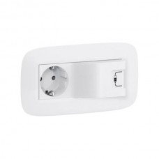 Комбинированная розетка Legrand 2К+З - 16А - 250В/USB серии Valena-Life/Allure. Цвет Белый.