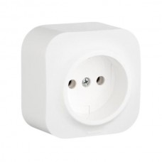 Розетка Legrand 2К без шторок - 16 A - 250 В~ IP 20 серии Quteo. Цвет Белый.