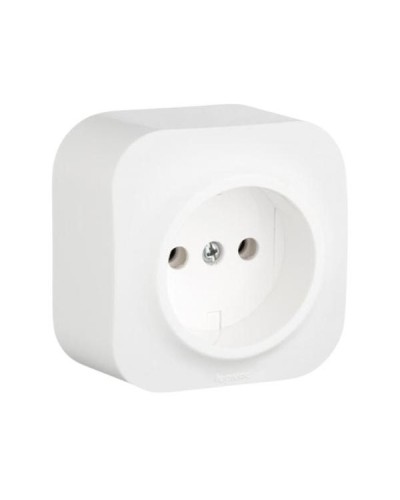 Розетка Legrand 2К без шторок - 16 A - 250 В~ IP 20 серии Quteo. Цвет Белый.