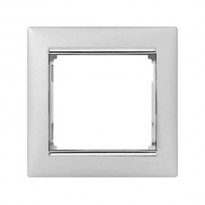 Рамка Legrand 1 пост серии Valena. Цвет Алюминий/Серебро.