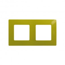 Рамка Legrand 2 поста серии Etika. Цвет Зелёный папоротник.