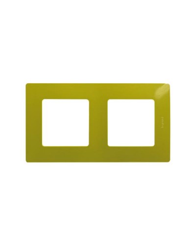 Рамка Legrand 2 поста серии Etika. Цвет Зелёный папоротник.