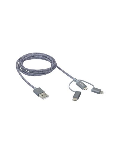 Кабель Legrand 3в1 USB-Lightning/Micro/Type-C.