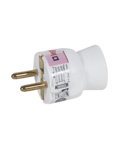 Вилка Legrand 2К+З 16A. Цвет Белый.