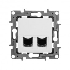 Розетка информационная Legrand двойная RJ45 - категория 6 - UTP серии Etika. Цвет Белый.