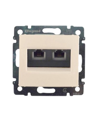 Розетка 2xRJ11 Legrand серии Valena. Цвет Слоновая кость.