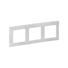 Рамка Legrand 3 поста серии Valena-Life. Цвет Эл Грей.