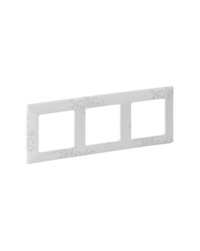 Рамка Legrand 3 поста серии Valena-Life. Цвет Эл Грей.
