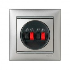 Розетка для динамиков Legrand серии Valena. Цвет Алюминий.