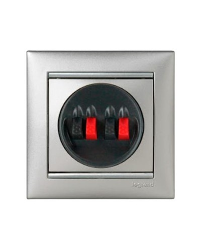 Розетка для динамиков Legrand серии Valena. Цвет Алюминий.