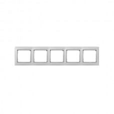 Рамка Legrand 5 постов серии Valena. Цвет Алюминий/Серебро.