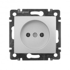 Розетка Legrand 2К серии Valena. Цвет Алюминий.