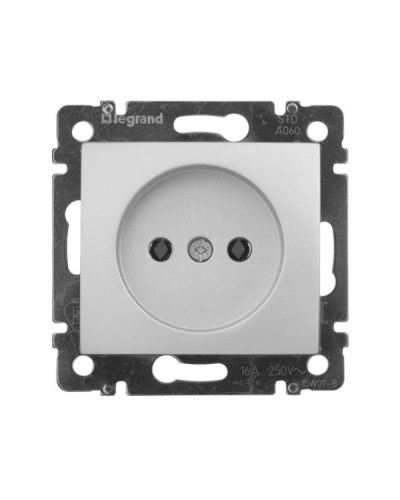 Розетка Legrand 2К серии Valena. Цвет Алюминий.
