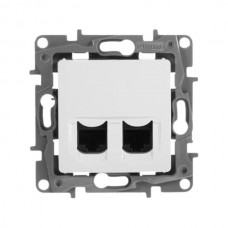 Розетка информационная Legrand Двойная RJ45 - категория 5е - UTP серии Etikaю Цвет Белый.
