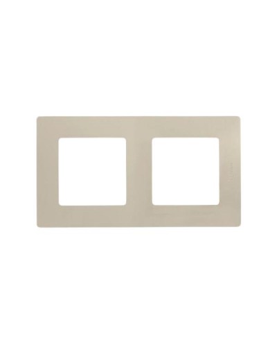 Рамка Legrand 2 поста серии Etika. Цвет Слоновая кость.