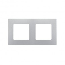 Рамка Legrand 2 поста серии Etika. Цвет Алюминий.